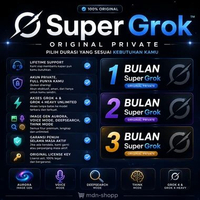 [Bonus Gantungan Kunci] Langganan Grok AI Super Plan Original (Akun Private) 1 Bulan