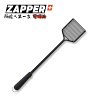 台灣ZAPPER嫲嫲靜電吸附可彎折電蚊拍／電蠅拍｜可彎折貼牆角 · 靜電吸附不彈飛 · 可水洗電網 電蠅拍