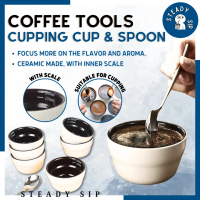 Steady Sip Ceramic Coffee Cupping Cup Cupping Bowl Espresso Coffee Cupping Spoon Competition 200ml K