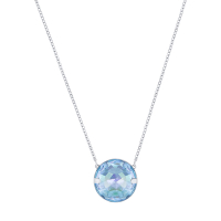 SWAROVSKI 施華洛世奇 Globe 項鏈 藍色 鍍銠