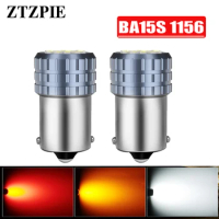 2pcs white Red Yellow 1156 BA15S P21W BAU15S PY21W LED Bulbs led CanBus lamp For Turn Signal Light 26W