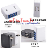 by dhl or ems 100pcs EU/US 4 USB Port Power Adapter HUB Plug Travel Wall Charger For iPhone for iPad for Samsung Galaxy