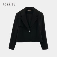 JESSICA - 簡約修身顯瘦單粒扣短版西裝外套222104