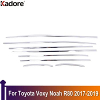 For Toyota Voxy Noah R80 2017 2018 2019 Window Moulding Trim Frame Cover Car Sticker Exterior Accessories Auto Styling