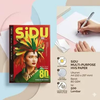 KERTAS HVS SIDU 80 GSM A4 / KERTAS SIDU 80 GSM / KERTAS HVS A4 (RIM)