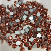 Top quality ss16 ss30 ss20 Rose gold color Flat back non hotfix rhinestones Super shiny nail crystal strass beads