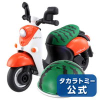 大賀屋 日貨 西瓜 機車 摩托車 Dream YAMAHA TOMY 多美小汽車 兒童玩具 正版 L00011192