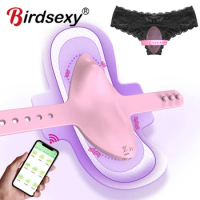 Wearable Vibrating Panties Dildo Sex Toys for Women Bluetooth Vibrator Orgasm Wireless APP Control Vibrators for Couple Sex Shop