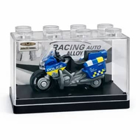 VINCLUX Mainan Miniatur Motor Polisi Diecast Metal Box Acrylic Police Mini Motor Polisi 04