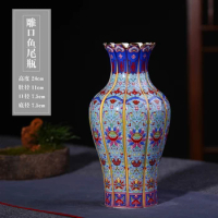 Jingdezhen Ceramic Vase Arrangement Living Room Flower Arrangement Ancient Chinese Enamel Porcelain Vase Home Decoration Crafts