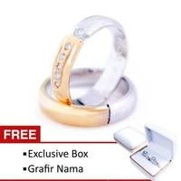 Cincin Kawin Cincin Couple Cincin Tunangan CINCIN TUNANGAN ZIRCONIA MODEL ELEGANT COUPLE,DISESUAIKAN