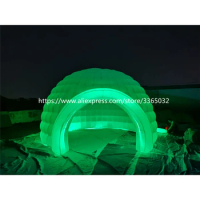 LED Party Lights Disco Igloo Tent Inflatable Half Dome Tent For Advertising