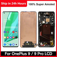 Super Amoled For OnePlus 9 1+9 LCD Display Touch Screen Digitizer Assembly For Oneplus 9 Pro Display 1+9 pro Screen with Frame