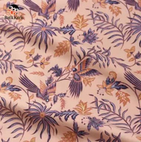 Batik Keris Bahan Potongan Motif Keris Alas-Alasan Peksi Katon 003FSV9 2 Meter Krem Ungu