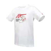 ASICS 男運動短袖T恤-運動 上衣 休閒 白紅黑