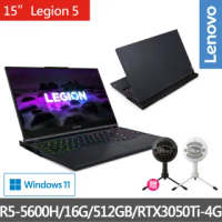 【Lenovo獨家Podcast超值組】Legion 5 15.6吋電競筆電 82JW00FQTW(R5-5600H/16G/512GB/RTX3050Ti-4G/Win11)