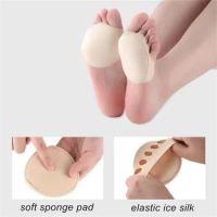 3 Pairs Summer Spring Thin Boat Socks Women Cotton Invisible Forefoot Sponge Pain Resistant Boat Socks for High Heel Shoes