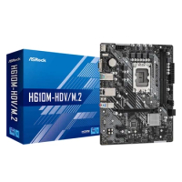 NEW H610M-HDV For ASRock H610M-HDV/M.2 Original Desktop For Intel H610 DDR4 Motherboard LGA 1700 Support 12400F 12400 i3 12100F
