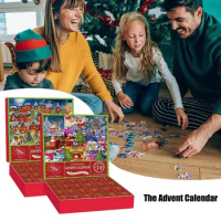 Advent Calendar Kids Christmas Countdown Calendar Christmas Advent Calendar Toy Box &amp; Jigsaw Puzzle Gifts For Kids Teens Women