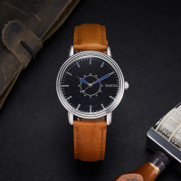 Jam Tangan Pria Anti Air Strap Kulit Casual ORIGINAL YAZOLE R 19