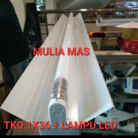 Kap Lampu TKO set 1x36/1x16watt housing+ neon TL philips Led 16watt - Hanya Kap Saja terbaru!!!!!