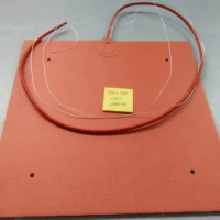 230V 500*500mm Heat Hot Mat for CR-10 Printer Flexible silicone heater 2000w adhesive 1 face 100k thermistor 4*10hole1000mm lead
