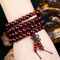 ไม้จันทน์พุทธ Mala Sandal ลูกปัด 108 สร้อยข้อมือลูกปัดสร้อยคอ