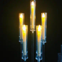 80 pcs LED Candle Light Flameless Taper Candles Battery Operated Candlesticks Flickering Dripless for Home Decor Wedding