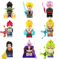 Bandai Dragon Ball Building Blocks Son Goku Vegeta Figure Super Saiyan Figure Anime Figurines for Kids DBZ Action Figure Model