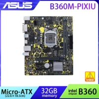 ASUS B360M-PIXIU V2 Intel B360 Motherboard LGA 1151 Support Core i5-9500 i7-9700 i9-9900 DDR4 32GB PCI-E 3.0 M.2 Used Main Board
