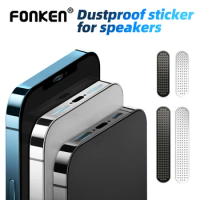FONKEN 8pcs Dustproof Stickers for Iphone 13 12 Pro Max Speaker Anti-dust Film Mobile Phone Protective Mesh for Apple Phone