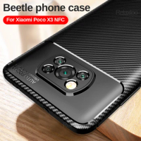carbon fiber tpu soft silicone phone cover case for pocophone Poco X3 Pro x 3 3Pro poxo poko x3pro shockproof protective coques