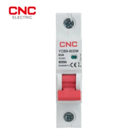 CNC YCB9-80DM 1P MCB 6kA DC 500V Mini Circuit Breaker 16A 20A 25A 32A 40A 50A DC MCB for PV System