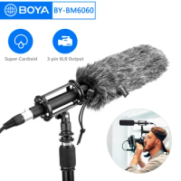 BOYA BY-BM6060 Professional Condenser Shotgun Microphone Handheld Mic for Canon Nikon Camera Vlog Recording Streaming Interview