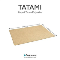 Dekoruma TATAMI Karpet Tenun Polyester / Karpet Lantai / Karpet Tenun Ruang Sofa 140x200cm Cokelat