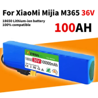 for Xiaomi M365 Pro Ebike Bicycle Scooter 36V 100Ah Replacement Li-ion Battery with BMS XT60 and T PLUG