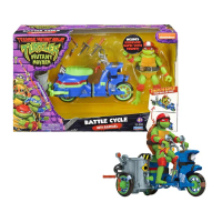Original Playmates TMNT Action Figure Mutant Mayhem Battle Cycle with Raphael