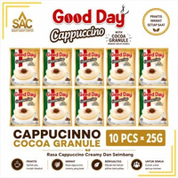 Good Day Cappuccino Cocoa Granule 1 Renceng Isi 10 Sachet x 25gr - Kopi Cappuccino Krezz Cocoa Ekstr