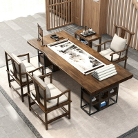 古典中式實木大板茶桌家用客廳接待泡茶桌辦公室洽談禪意功夫茶臺