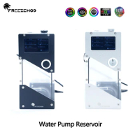 FREEZEMOD AIO Water Pump Reservoir res with Thermometer Monitor,Water Tank+DDC Pump Combo PC Water Cooler 5V/12V ARGB AURA SYNC