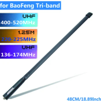 ABBREE Tri-band 144/222/435Mhz Tactical Antenna for Baofeng BF-R3 UV-82T UV-5RX3 UV-82X3,BTECH UV-5X3 Ham Walkie Talkie Radio