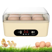 6 Eggs Mini Egg Incubator Automatic Intelligent Egg Hatcher Machine Electric For Chicken Birds Duck Goose Egg Small Egg Hat A2j2