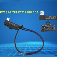 1pc Original 250V 10A Thermal Fuse RY155A Tf157℃ Spare Temp Fuse with Cable 15/24cm For Midea Electric Pressure Cooker