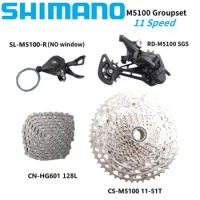 Shimano DEORE M5100 Groupset SL-M5100 Right 11S RD-M5100 SGS Rear Derailleur CN-HG601 Chain 11-51T Cassette For Mountain Bike