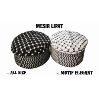 Peci Mesir Lipat Motif - Songkok Cak Nun Maiyah Murah Praktis