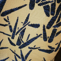 Fabric Width 140cmx50cm Gray Bottom Cotton Linen Bamboo Leaf Jacquard New Chinese Style Bay Window DIY Sofa Cushion Sponge Mat