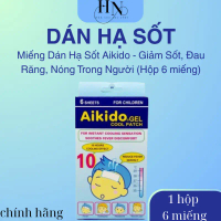 Miếng Dán Hạ Sốt Aikido - Giảm Sốt, Đau Răng, Nóng Trong Người (Hộp 6 miếng)