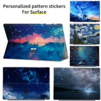 Sticker For Microsoft Surface Pro 9/8/7/6/5/4/3 Color Printing Pattern Vinyl for Pro X Go 2 Cover Body Decal Skin Protector