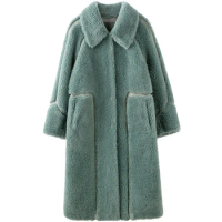 Women Real Fur Coat 100% Wool Jacket Autumn Winter Coat Women Clothes 2020 Sheep Shearing Tops Manteau Femme 19JML6925 YY1837