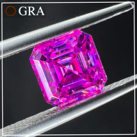 Permata Diamond Pink Moissanite Sertifikat GRA Internasional